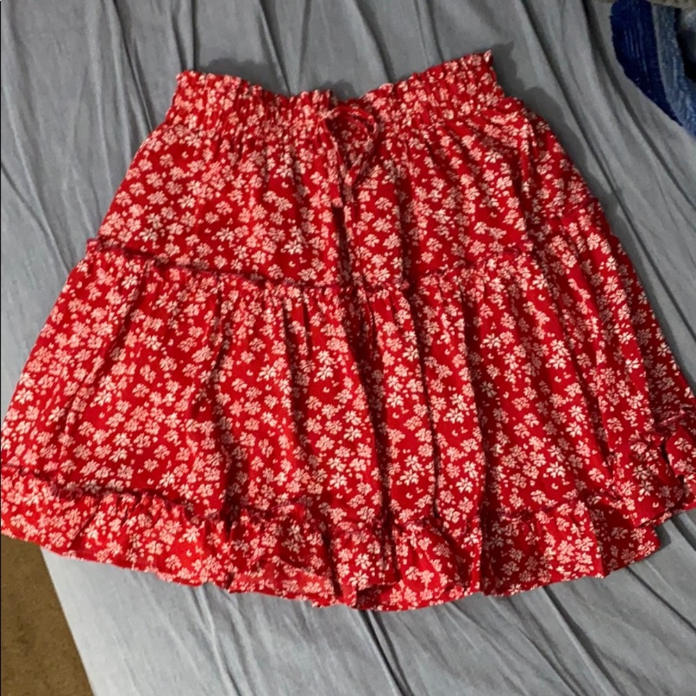 Floral mini skirt